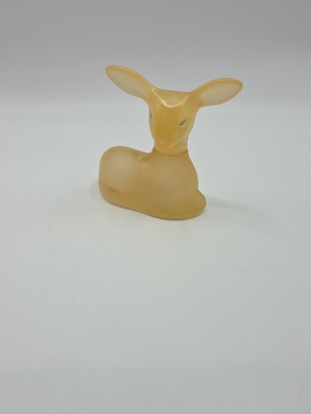 Avon Amber-Tone Glass Deer Figurine Vintage